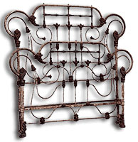 Angel Antique Iron Bed frame before conversion and restoration
