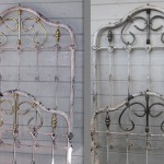 iron bed/twin w/ brass iron bed/twin w/ brass