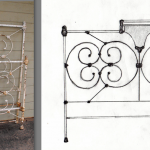 iron bed /King Sketch Bed #26 iron bed /King Sketch Bed #26