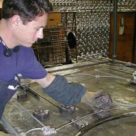 Cathouse verifies size and fit of each ironmold before casting