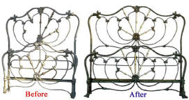 Antique Bed Before and After Image 2 (19794 bytes)