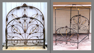 Iron Bed Soft Shoulder Canopy Conversion