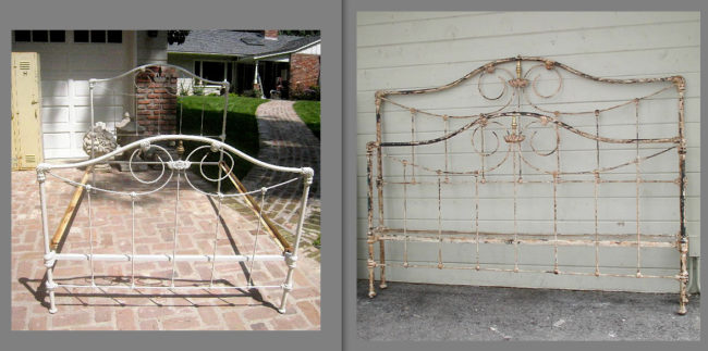 iron bed vintage bed