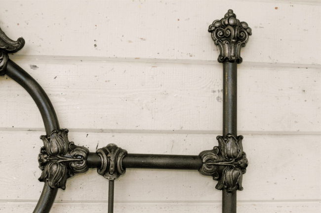 iron bed – Four Poster Conversion Example vintage bed