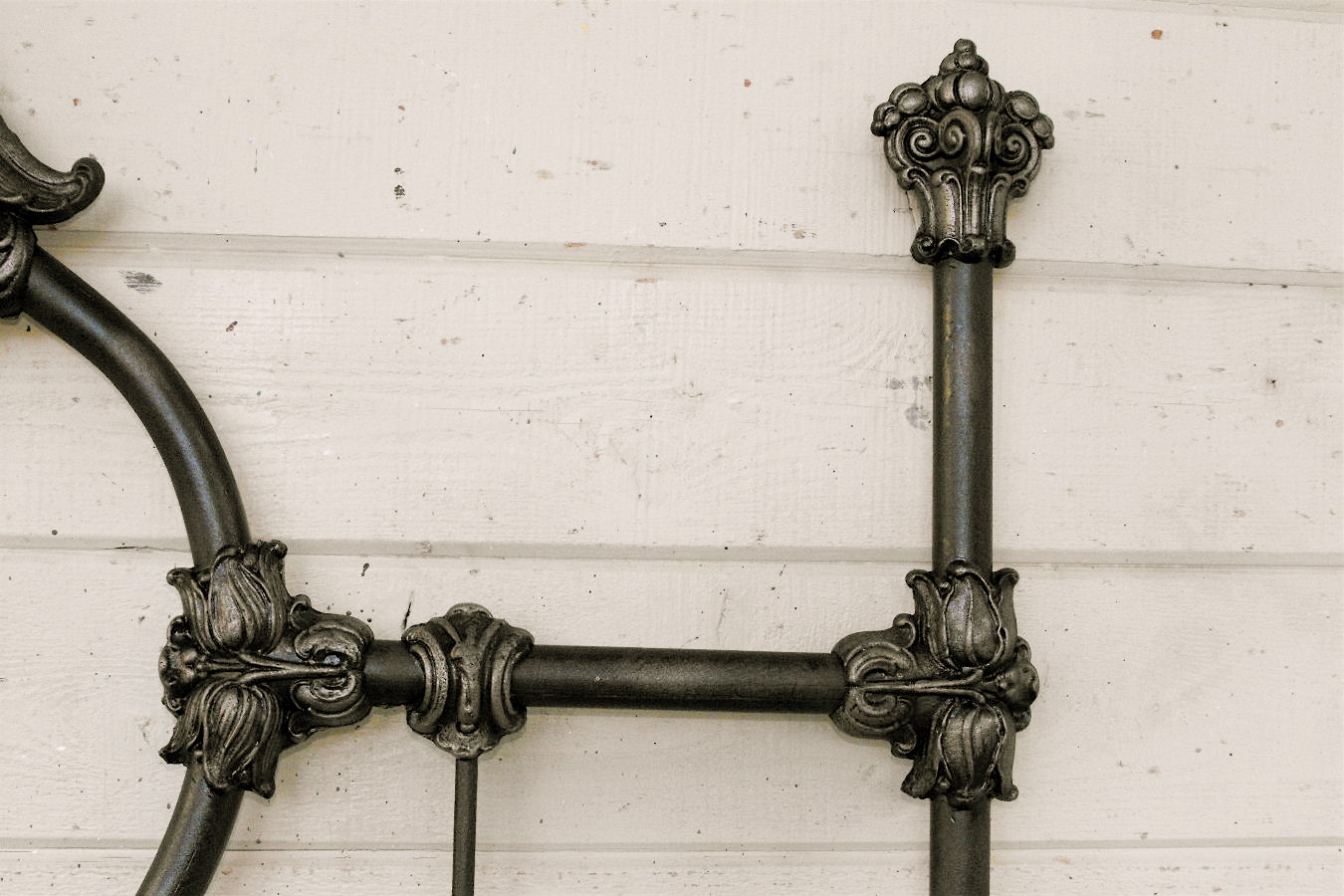 iron bed – Four Poster Conversion Example vintage bed