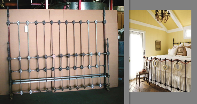 iron bed vintage bed