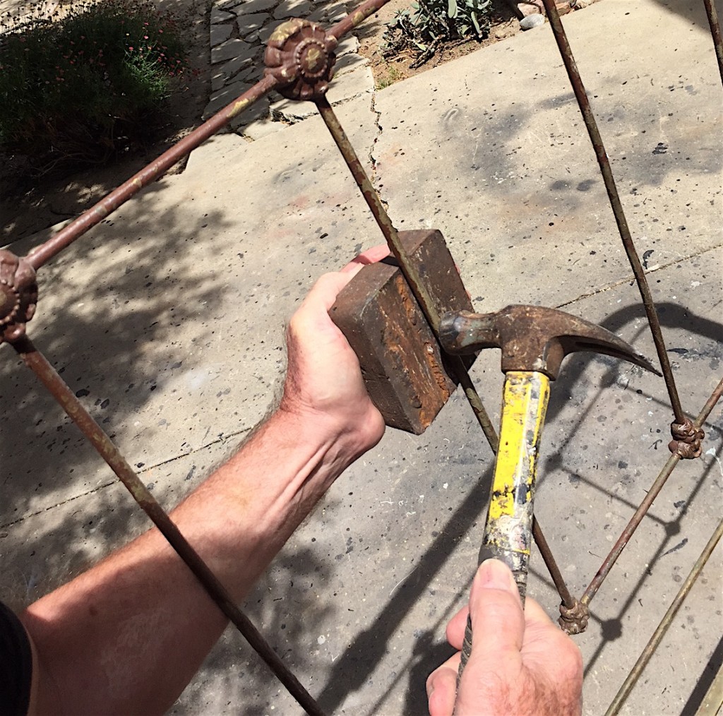 Fixing that bent old iron bed