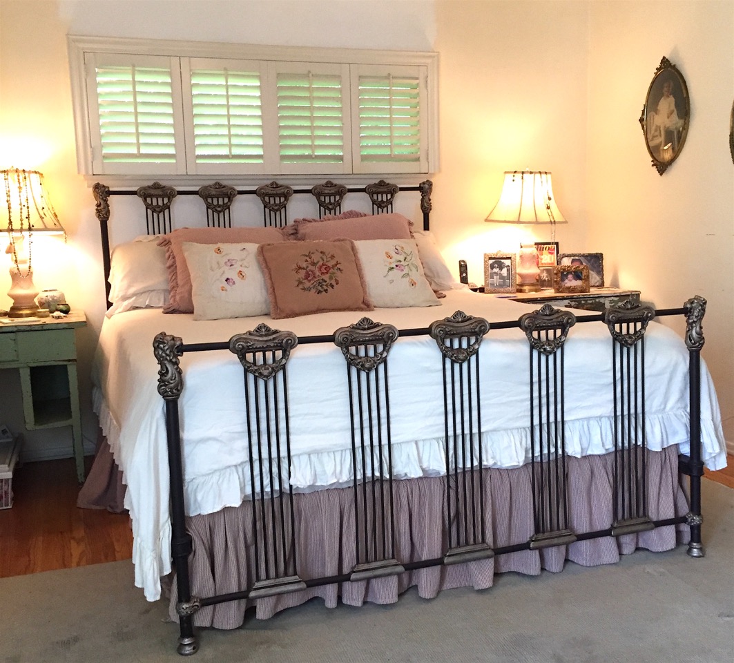 Antique Iron Bed Frame from the 1800's Cathouse Beds