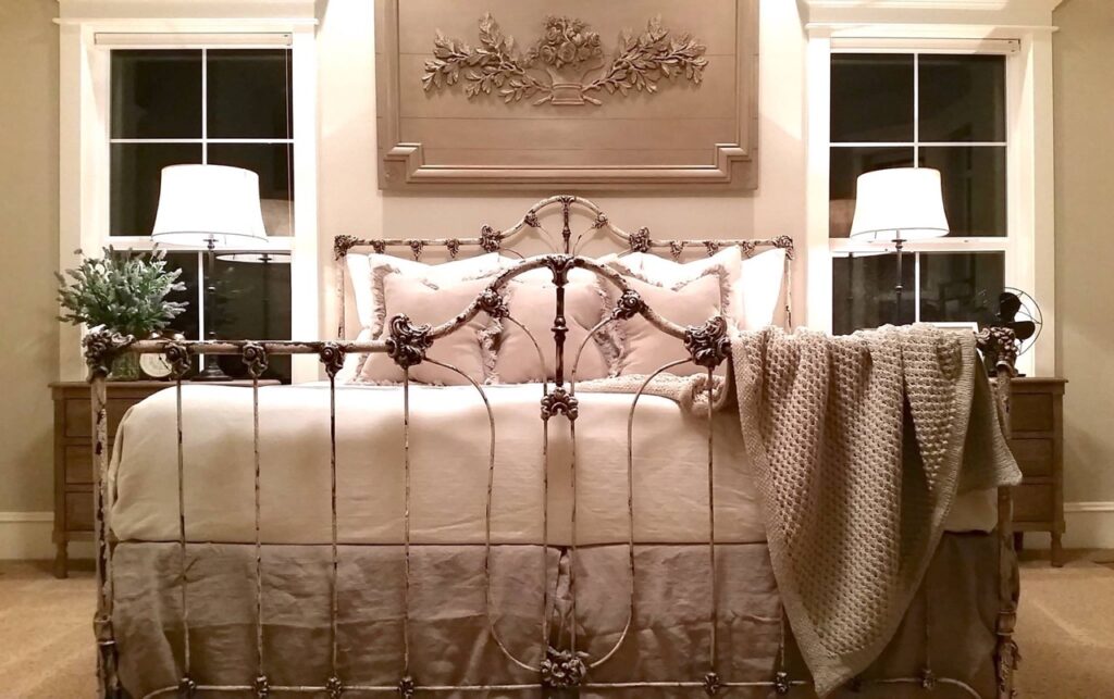Embracing the Original Chipped Finish of Vintage Iron Beds