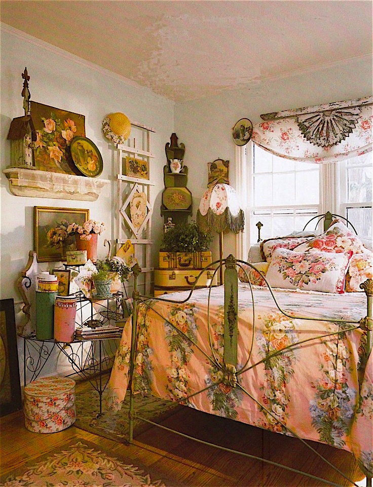 Antique Iron Beds . Placed in Front of Windows