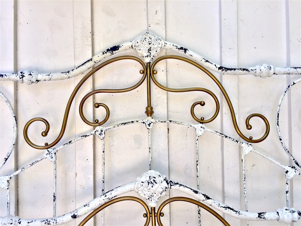 Scrolled Brass on Antique Iron Beds