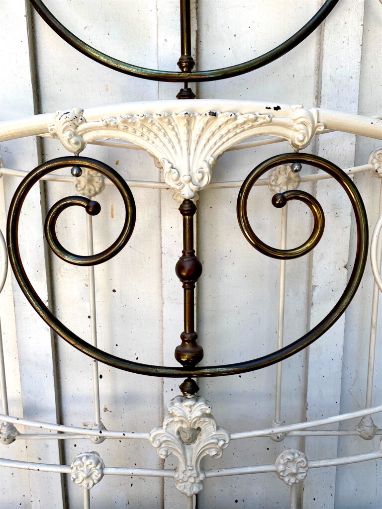 Scrolled Brass on Antique Iron Beds