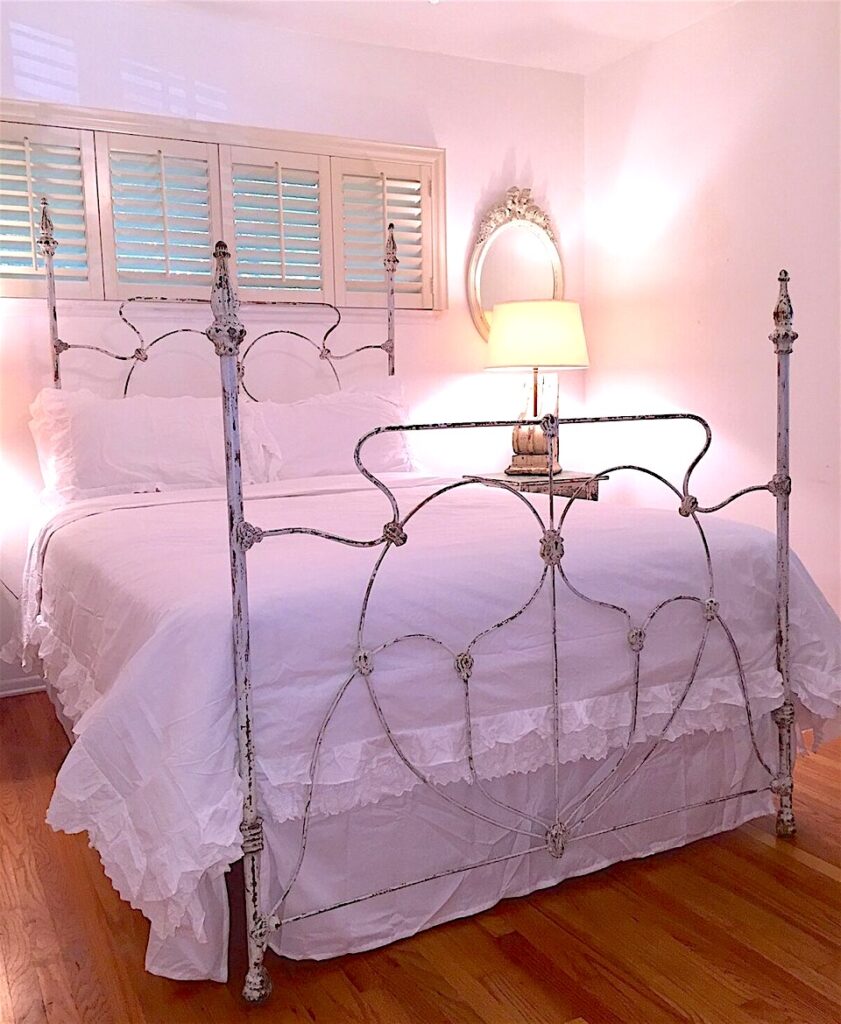 Embracing the Original Chipped Finish of Vintage Iron Beds