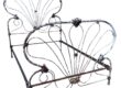 Curved Art Nouveau antique iron bed