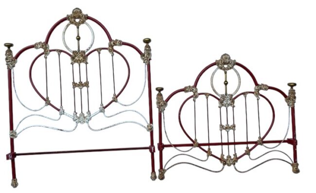 Antique Iron Bed - Heart Shape