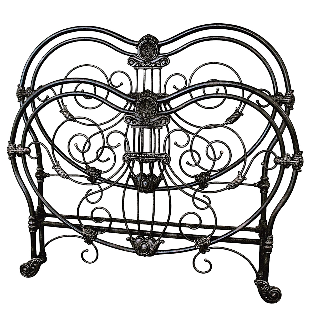 antique iron bed – Victorian Scrolled